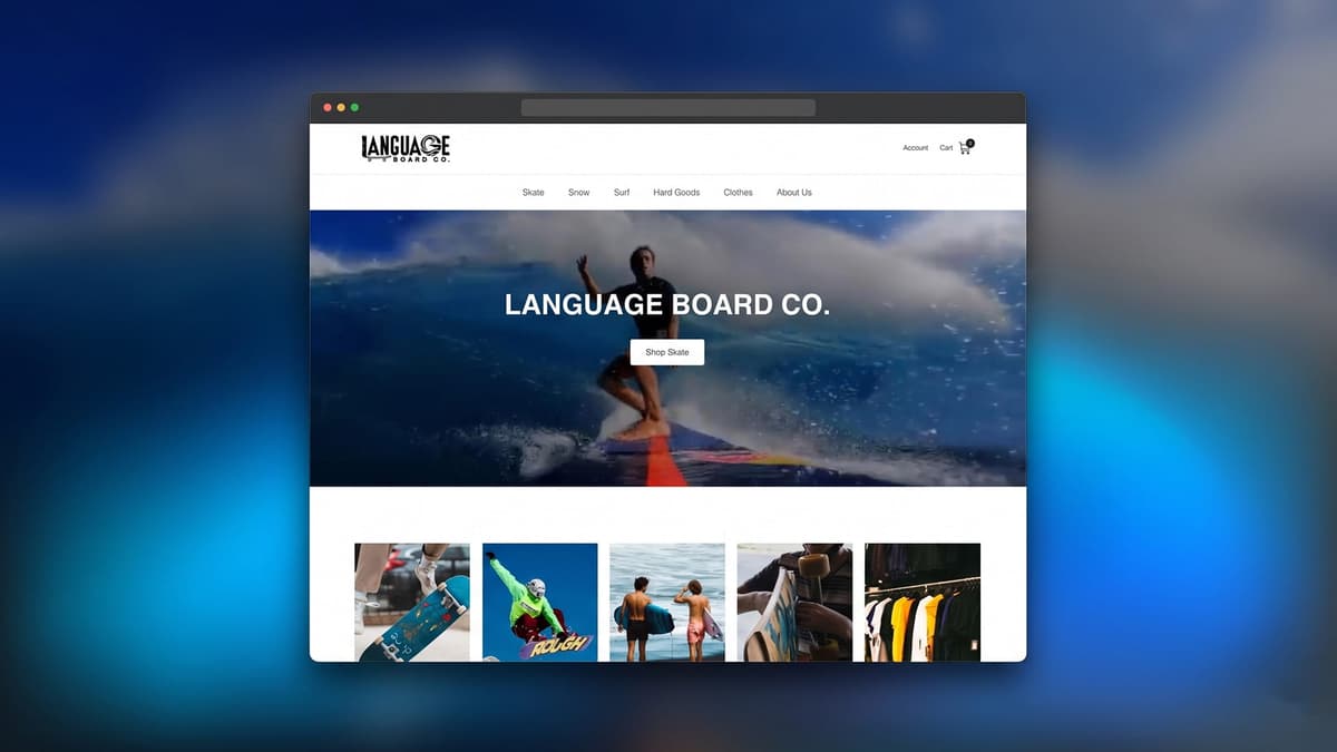 Project Thumbnail for Language Board Co. Website